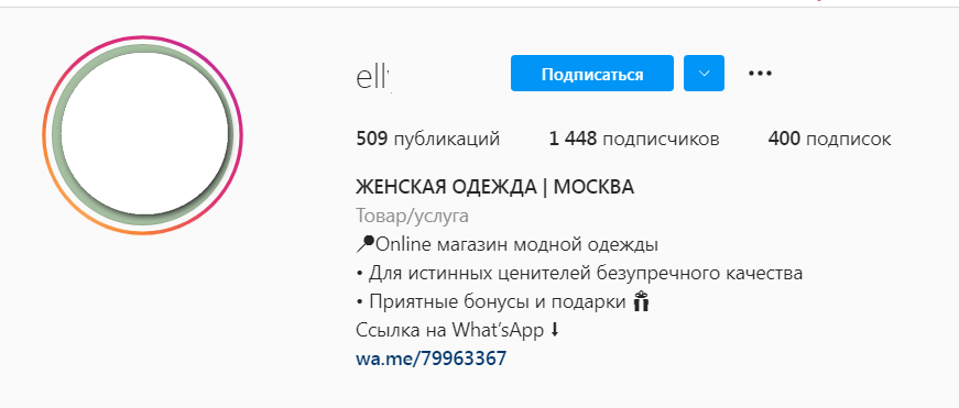 био в инстаграме