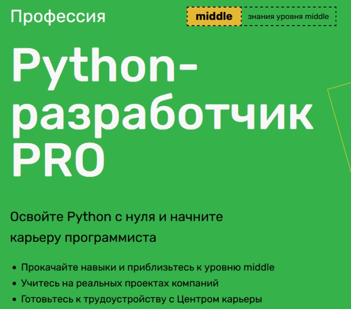 Профессия Python-разработчик Pro