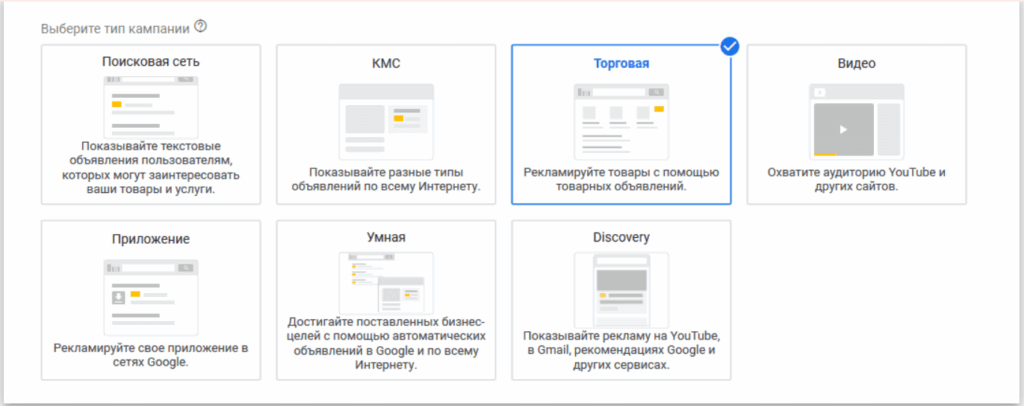 Настройка рекламы Google Shopping