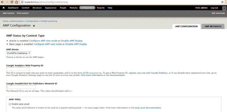 Идентификатор Google Analitycs