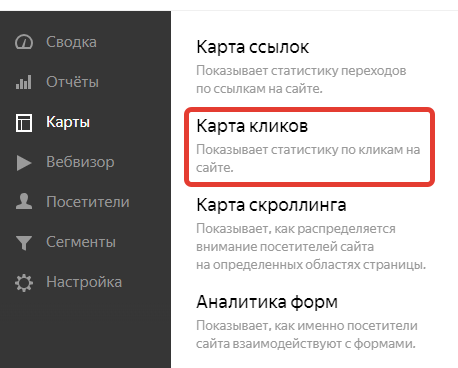 Карта кликов