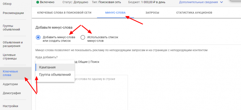 Минус-слова