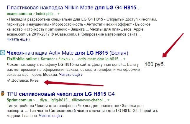 Цена товара в сниппете